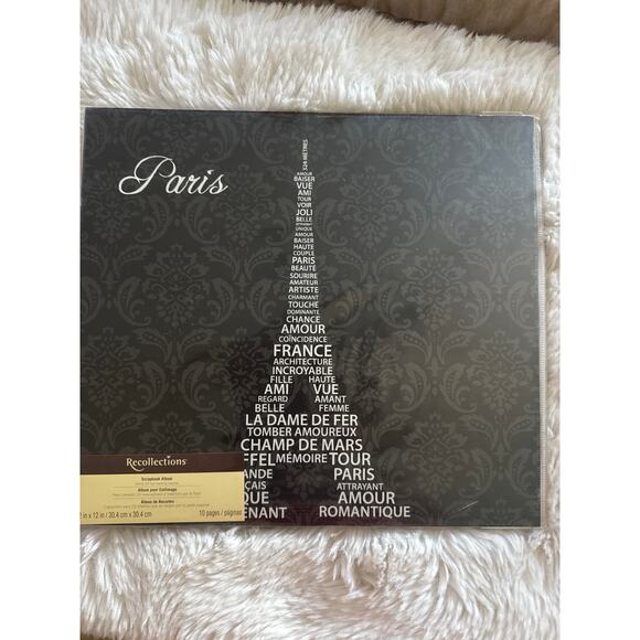 New Recollection Scrapbook 12x12 10 Pages Album Paris Themed Eiffel Tower - Picture 1 of 3